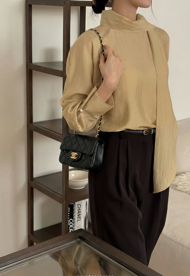 Scarf Tie Ribbon Blouse