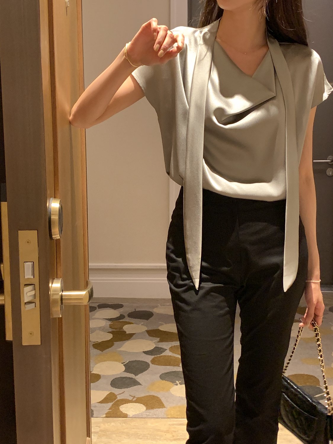 Tie Draping Blouse