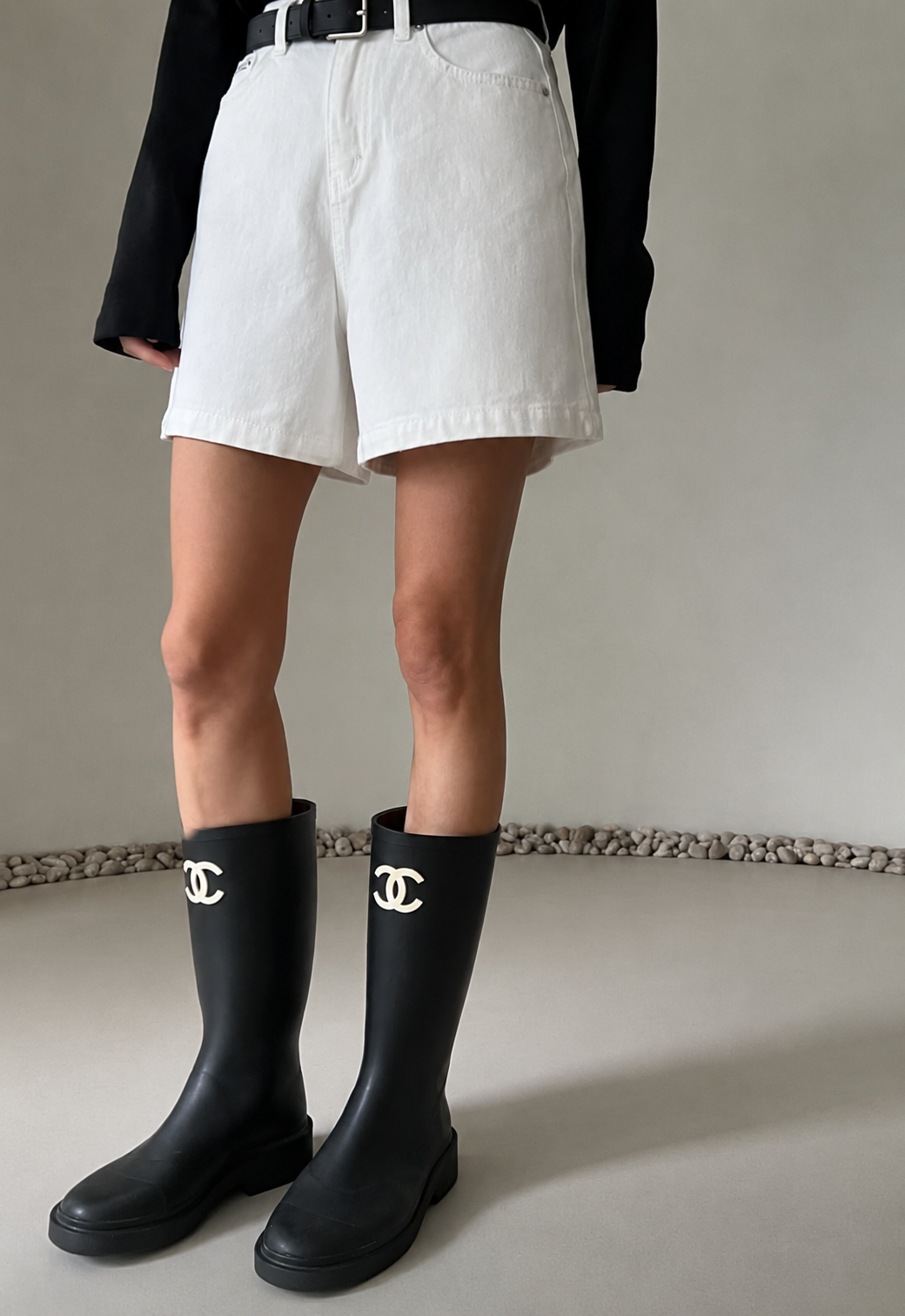 Structured Wide-Leg Cotton Shorts