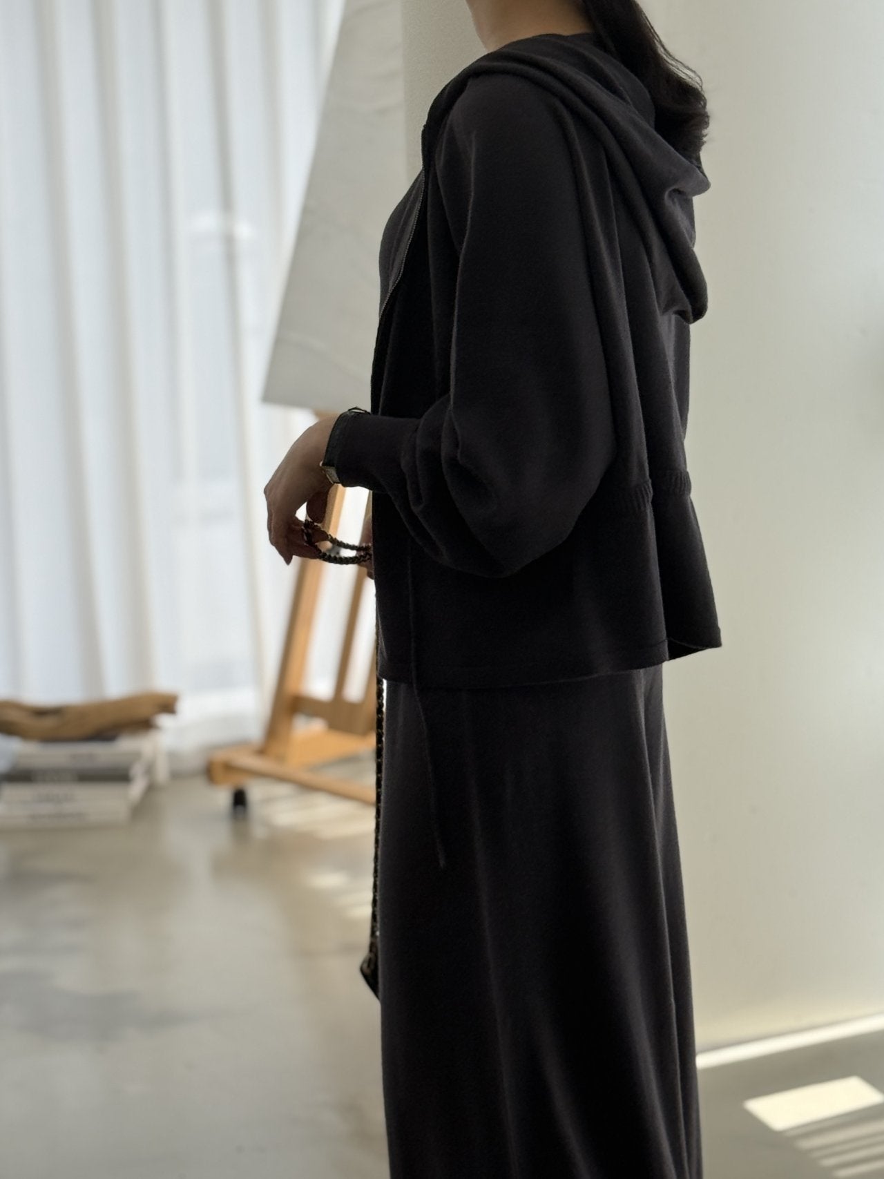 Premium Wool-Cotton Artisan Set-up - Deep Charcoal