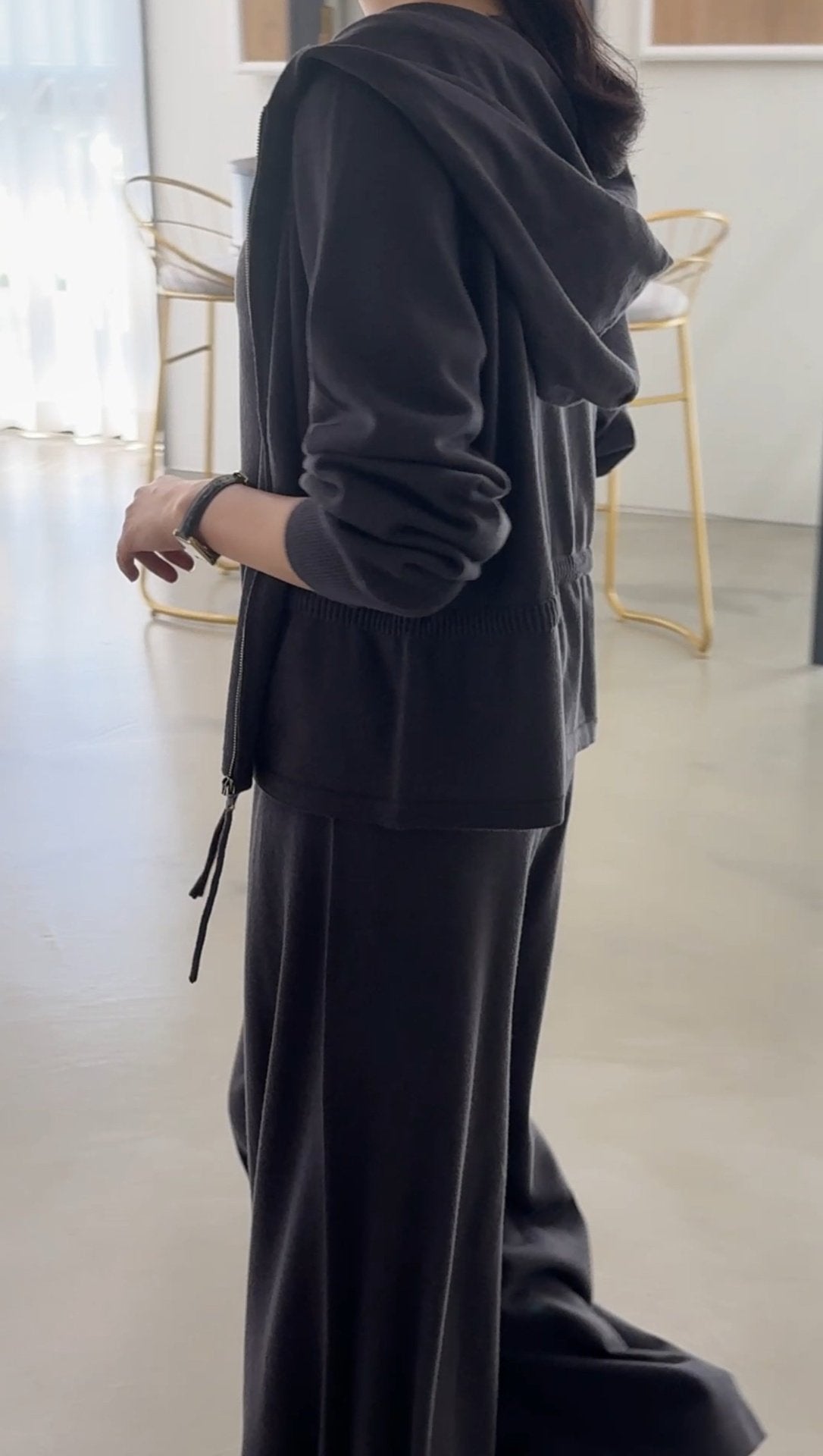 Premium Wool-Cotton Artisan Set-up - Deep Charcoal