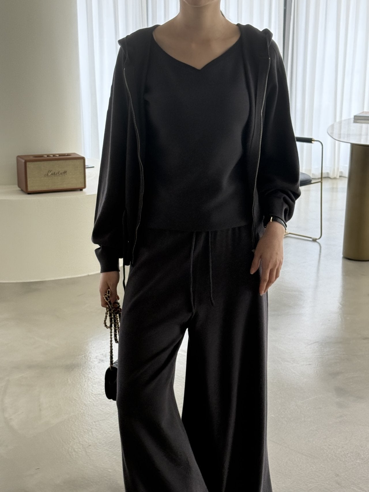 Premium Wool-Cotton Artisan Set-up - Deep Charcoal