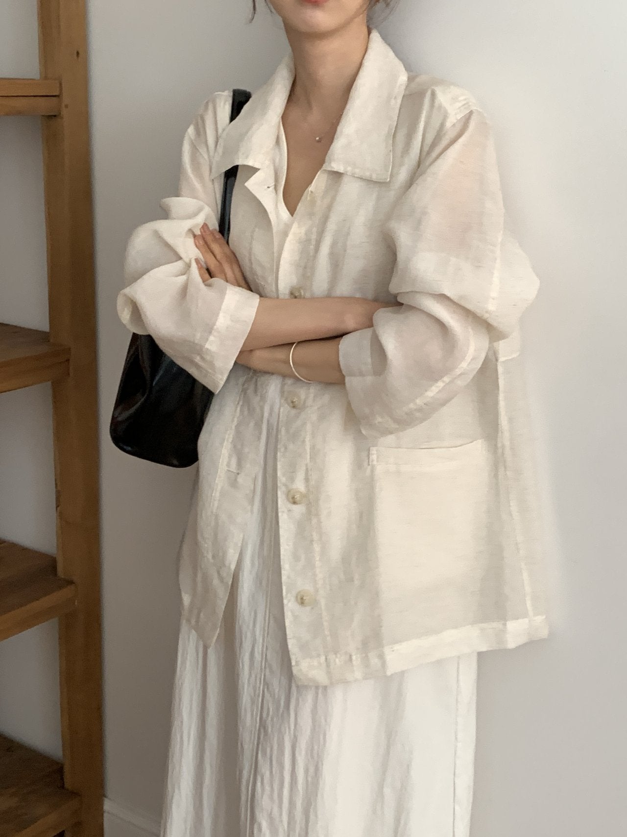 Linen-Blended Field Jacket