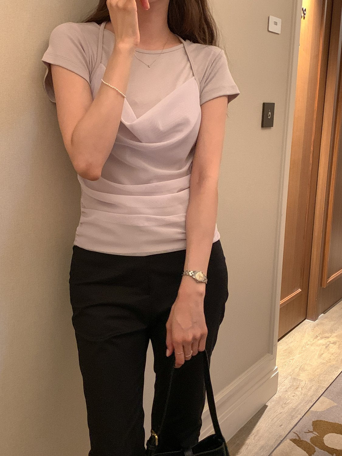 Two-Way Shirred Draping Top
