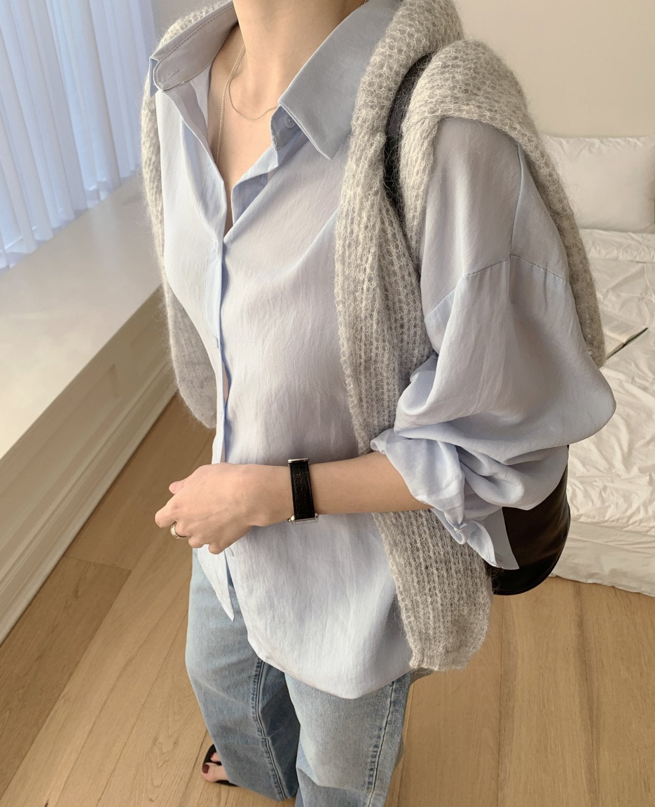 Cotton Candy Mohair Blend Knit Cardigan