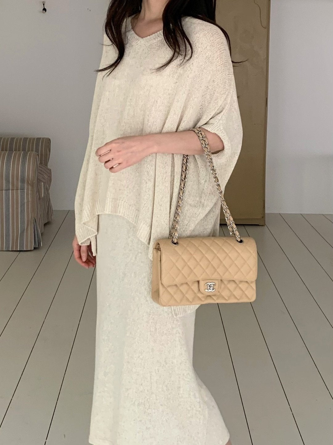 Luxe Marbouclé Linen Blend Two-Piece Set