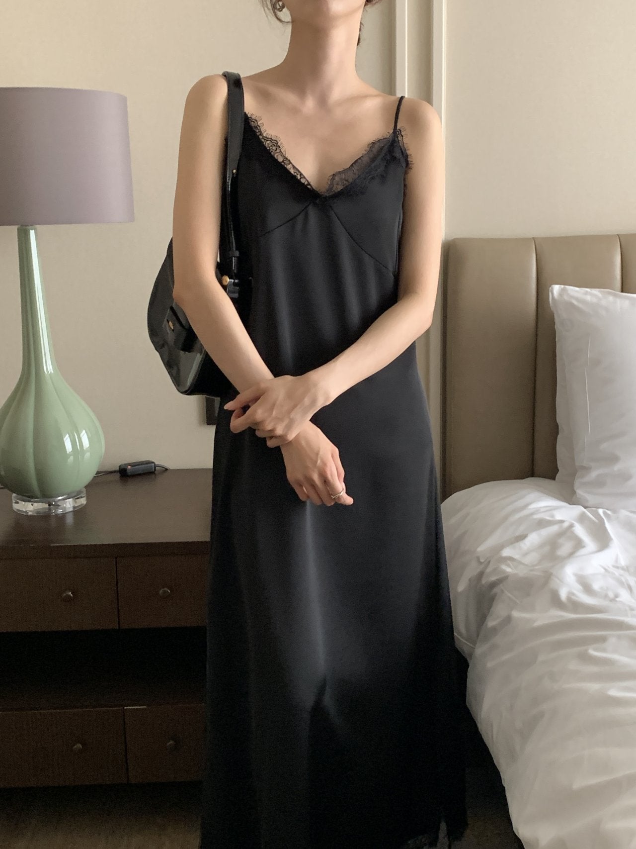 Satin Lace Dress