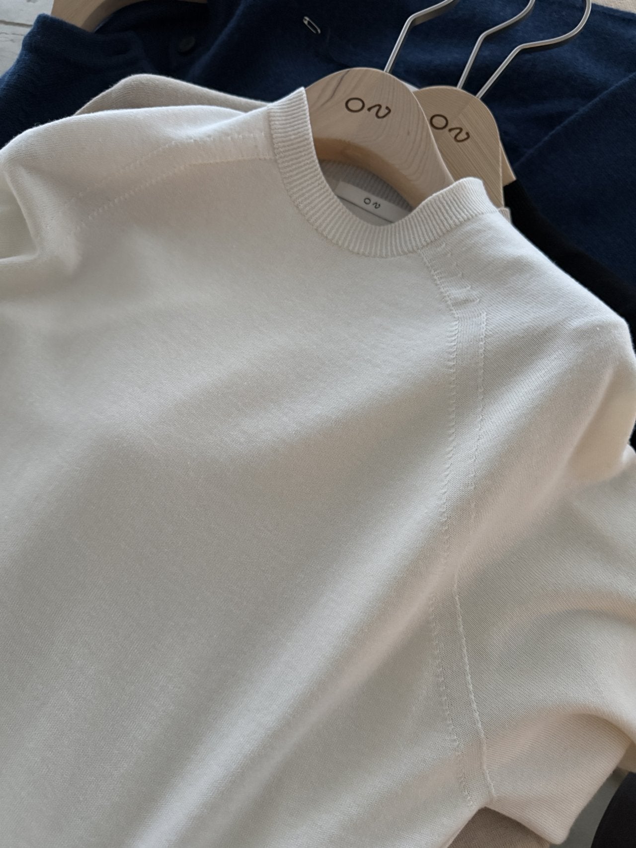 Whole Garment Wool-Cotton Cloud Set-up - Ivory