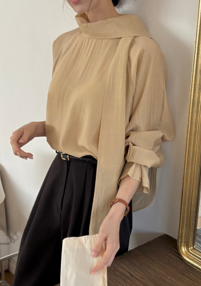 Scarf Tie Ribbon Blouse