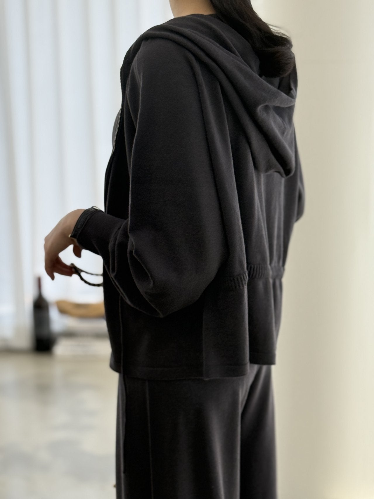 Premium Wool-Cotton Artisan Set-up - Deep Charcoal