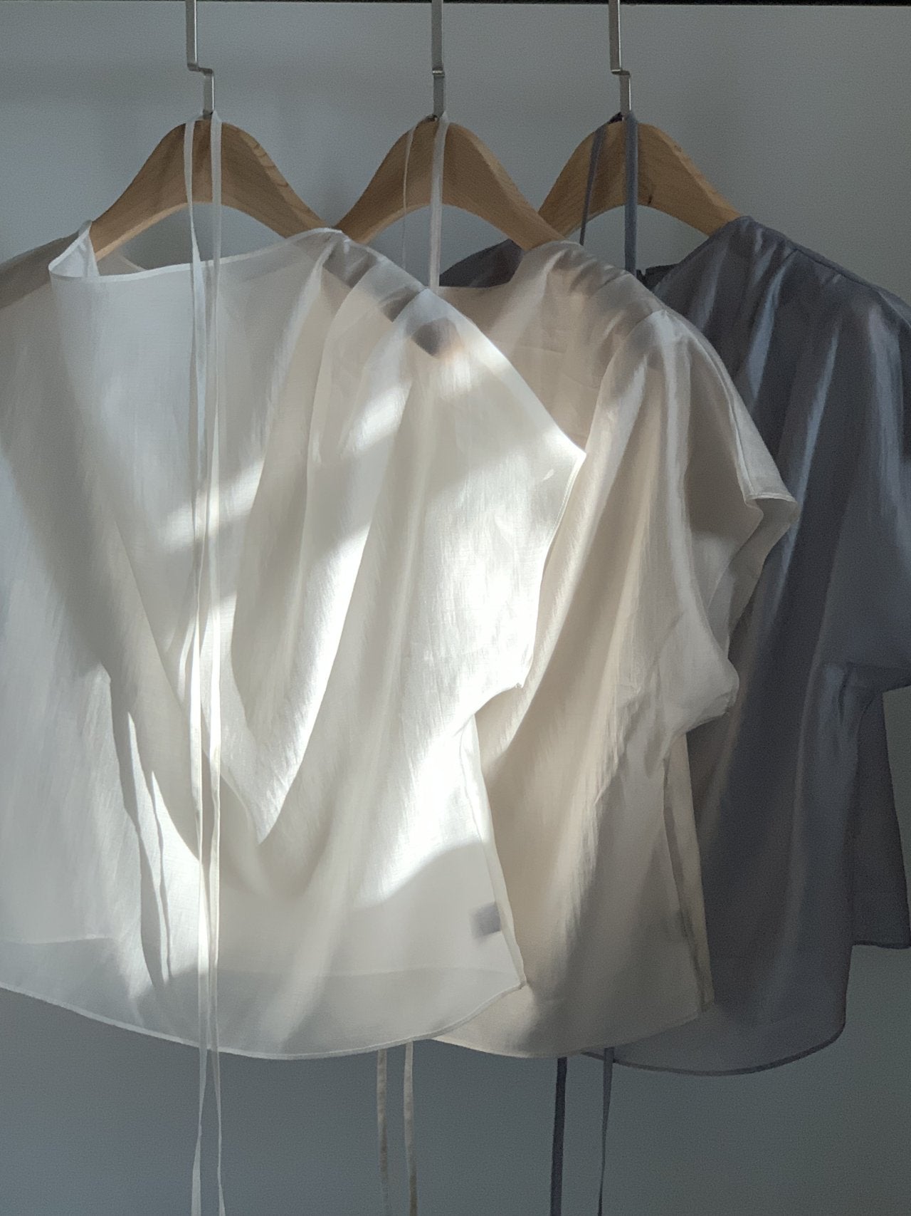 [Best Seller] Petal Sleeve Tencel Blouse