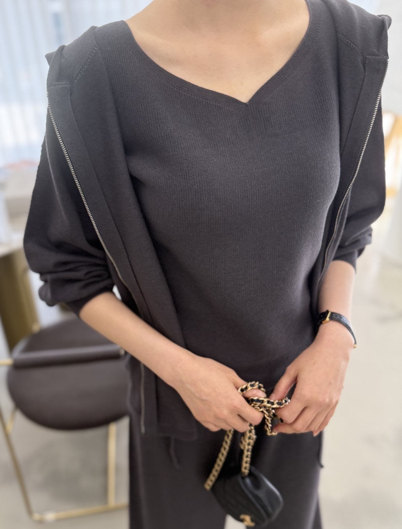 Premium Wool-Cotton Artisan Set-up - Deep Charcoal