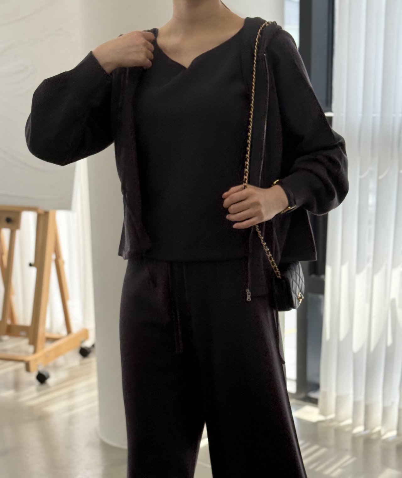 Premium Wool-Cotton Artisan Set-up - Deep Charcoal