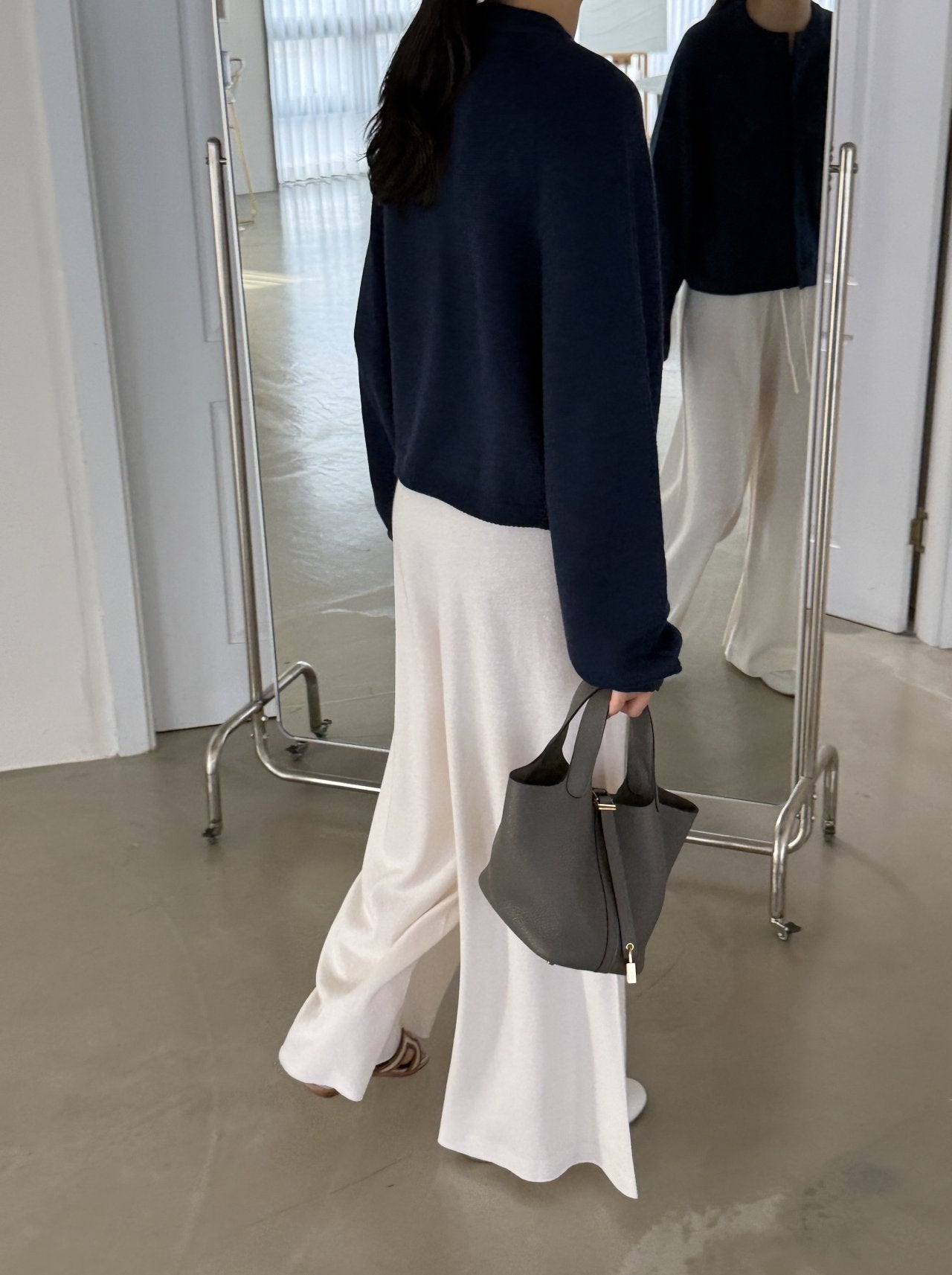 Seamless Relaxed Dolman Cardigan - Blue