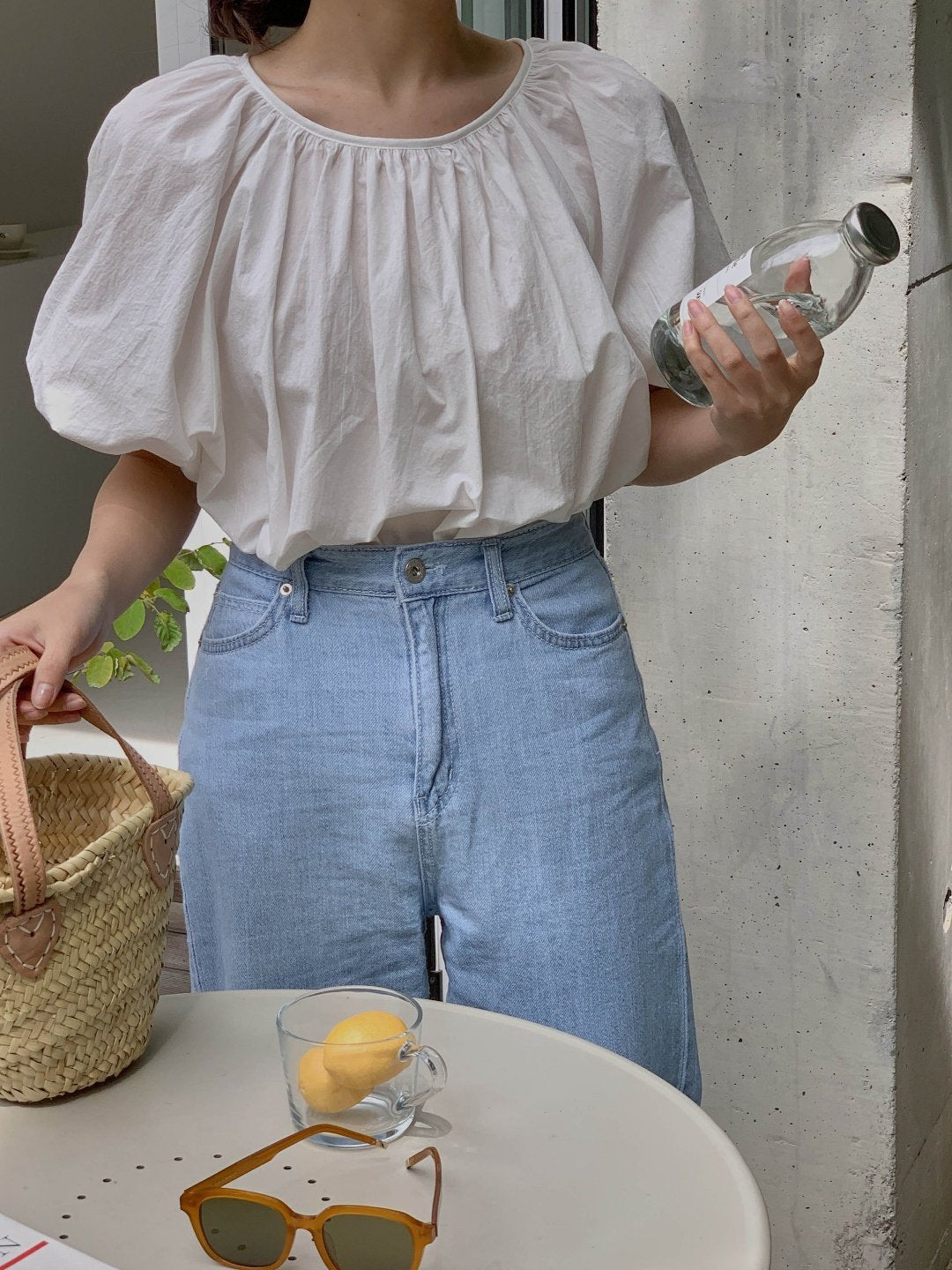 Luxe Shirred Puff Sleeve Blouse