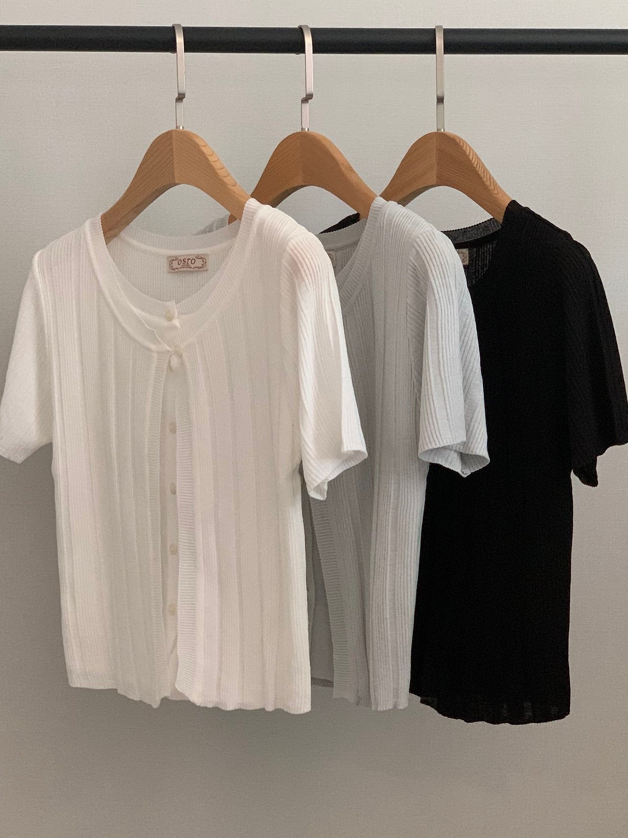 2-in-1 Ribbed Short-Sleeve Cardigan