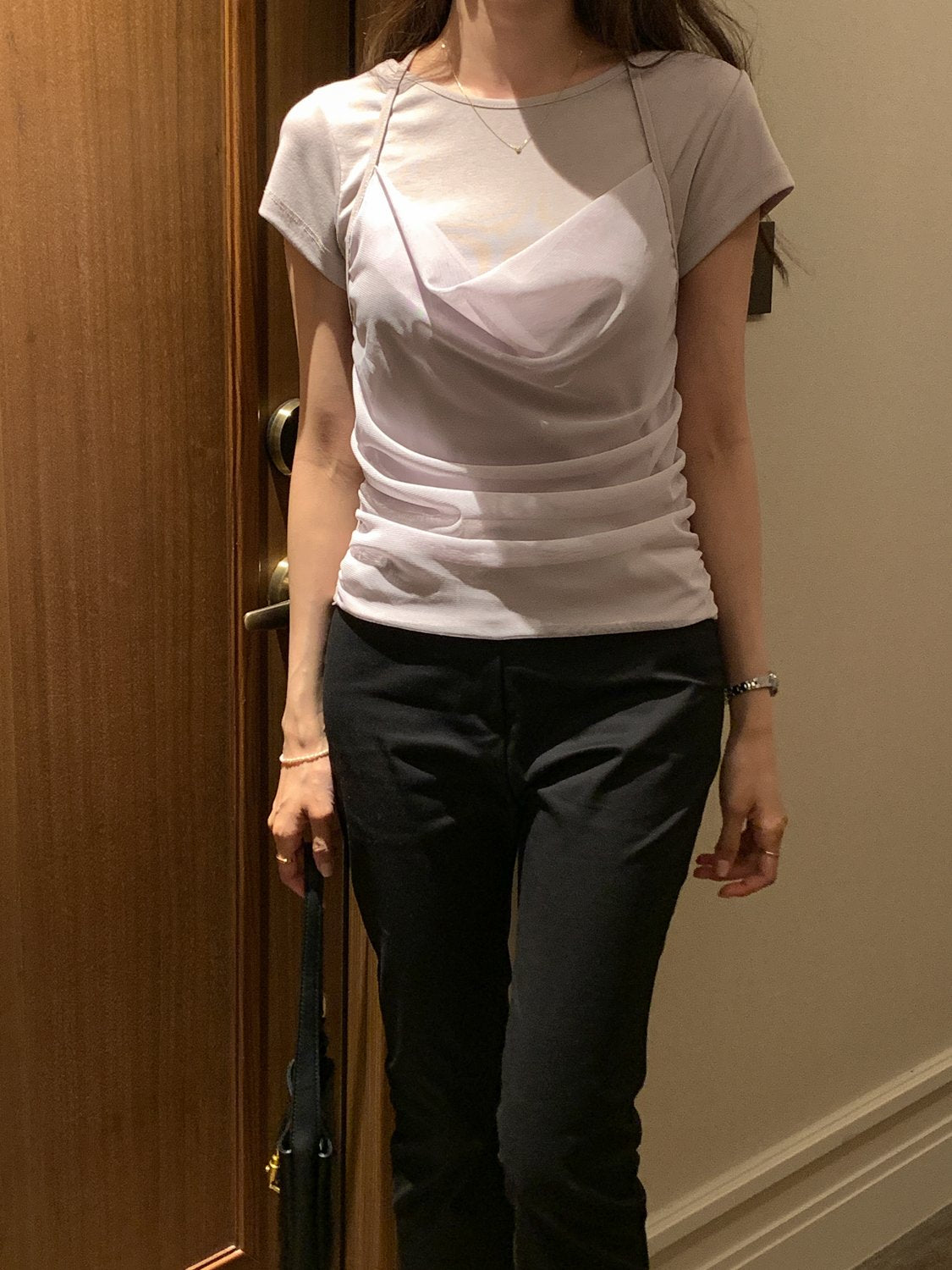 Two-Way Shirred Draping Top