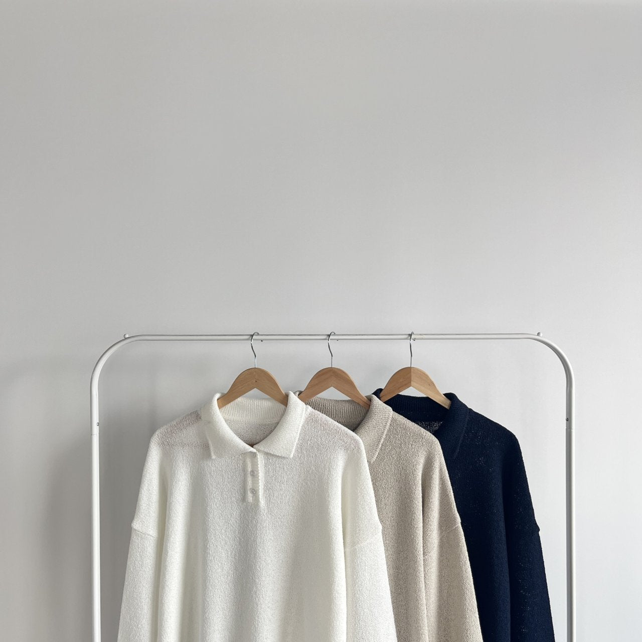 Bouclé Boxy Collar Knit