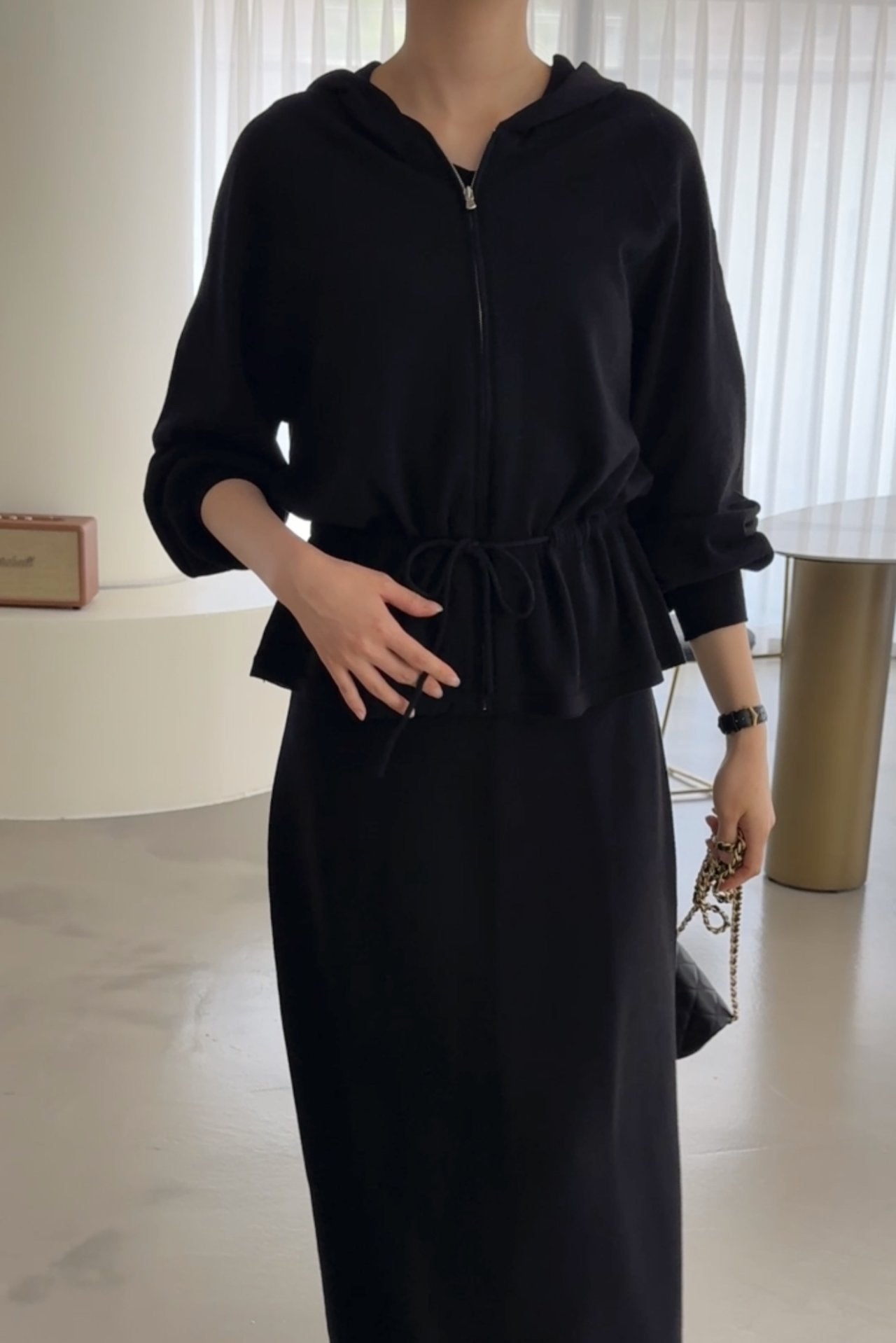 Premium Wool-Cotton Artisan Set-up - Black