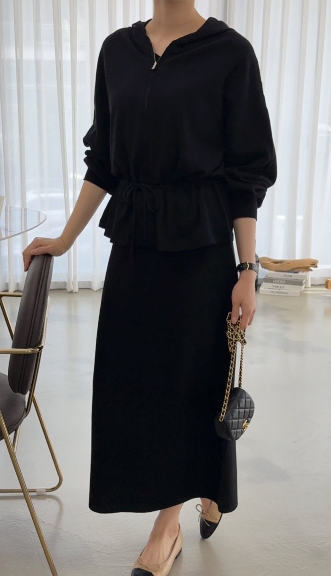 Premium Wool-Cotton Artisan Set-up - Black