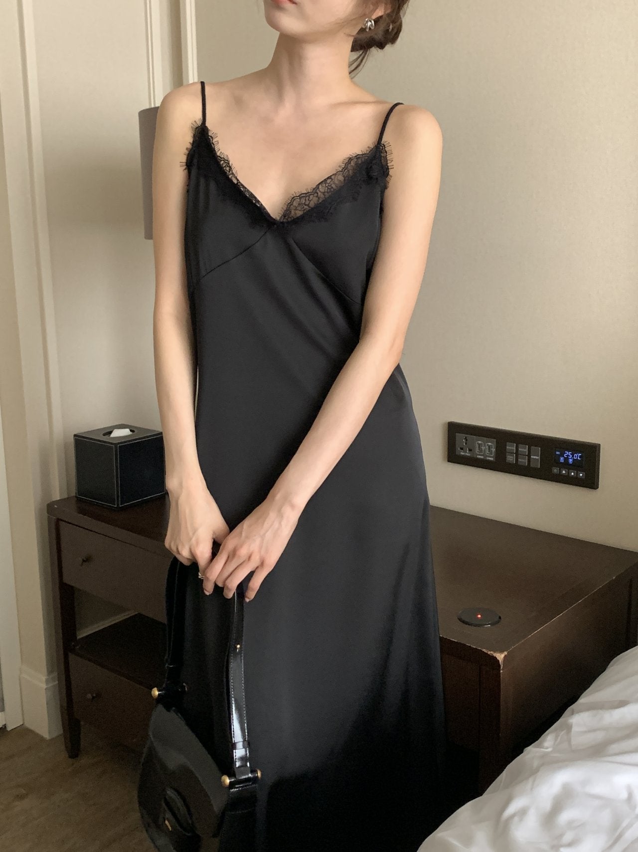 Satin Lace Dress