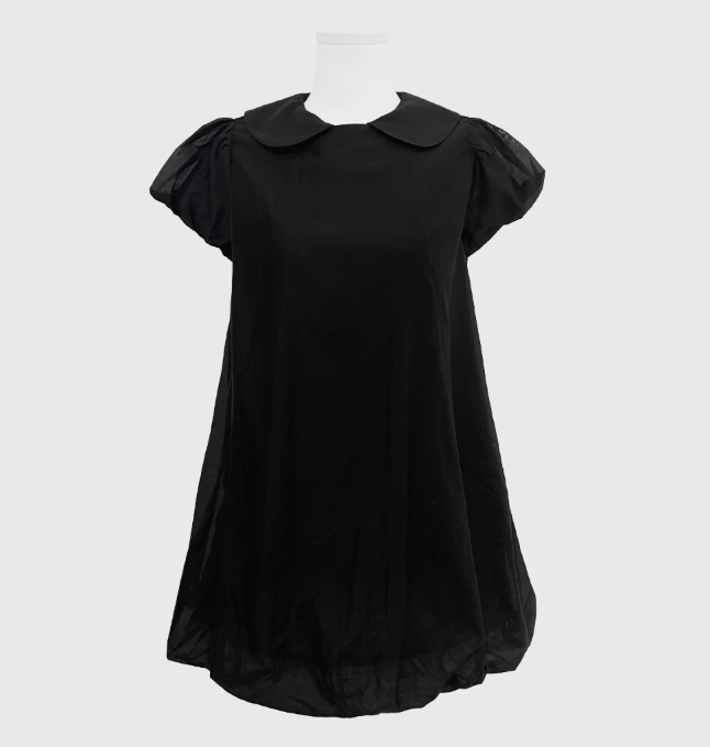 A Subtly Shimmering Balloon Silhouette Dress