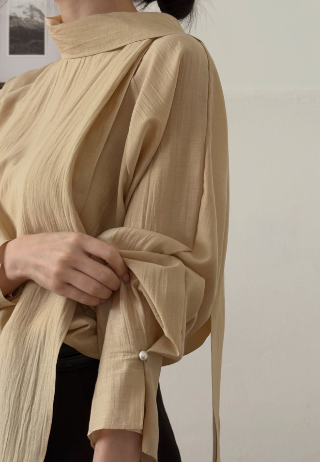 Scarf Tie Ribbon Blouse