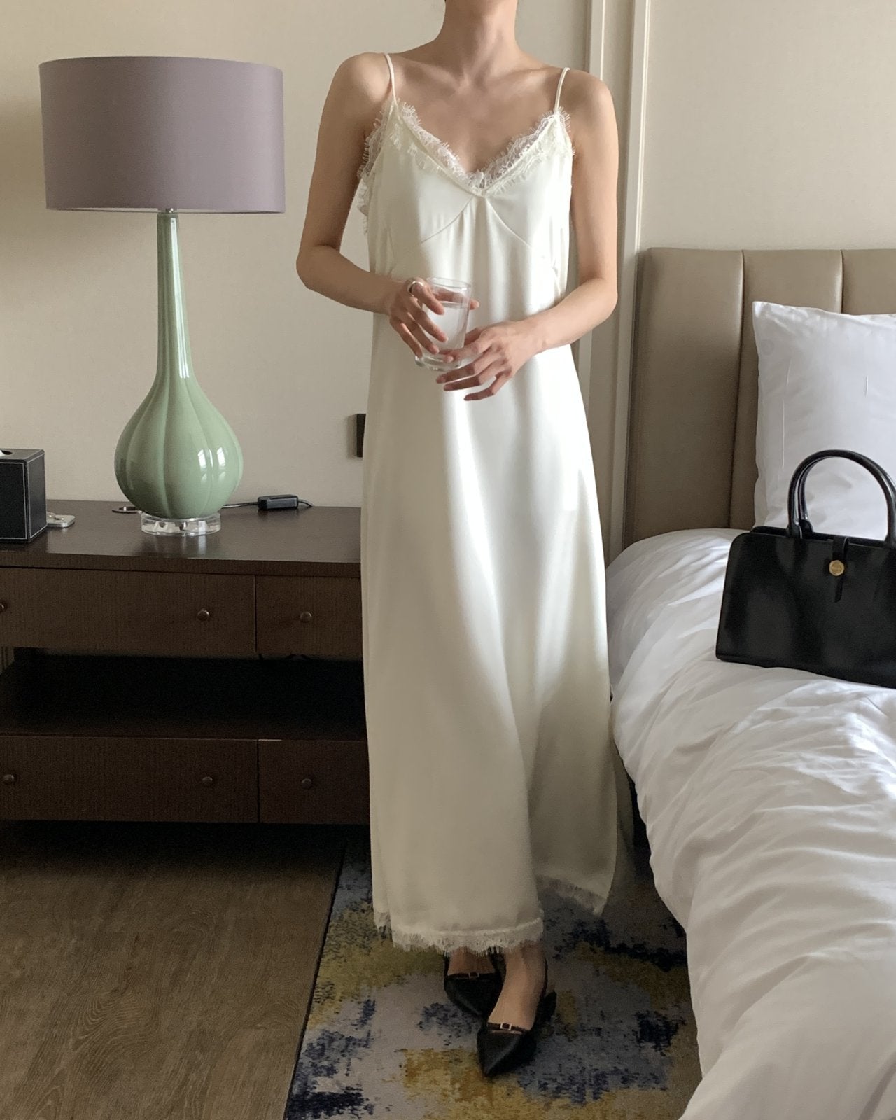 Satin Lace Dress