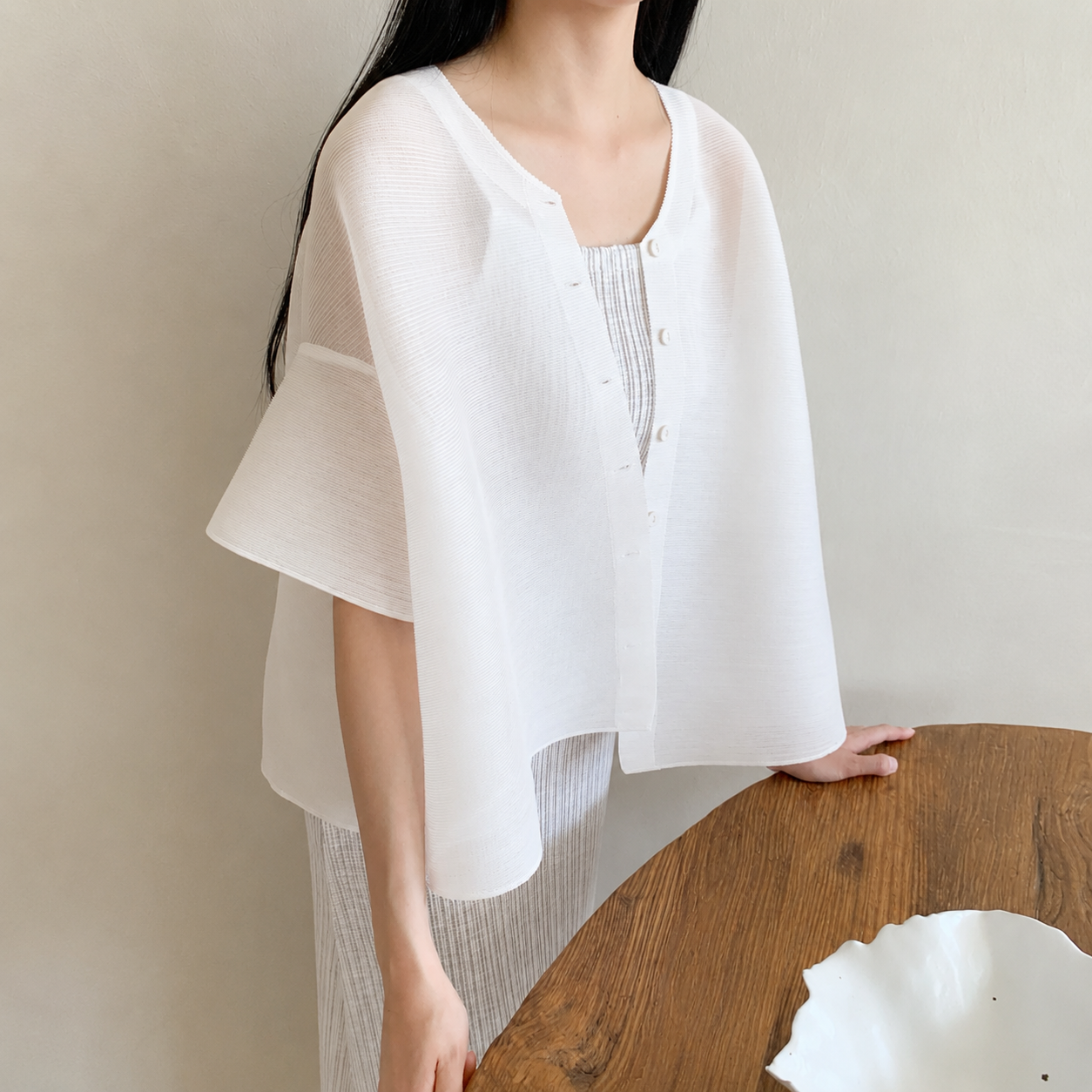Air-Hole Flare Cardigan