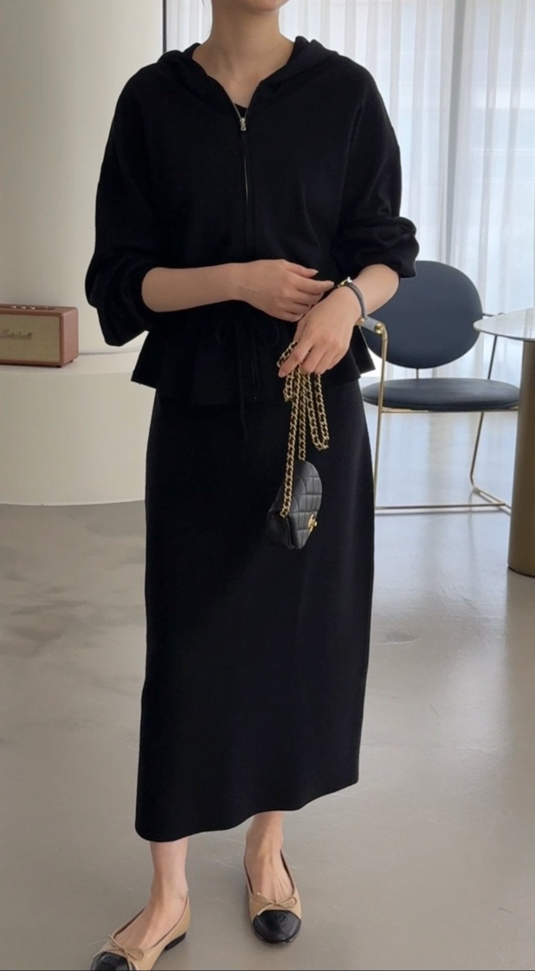 Premium Wool-Cotton Artisan Set-up - Black