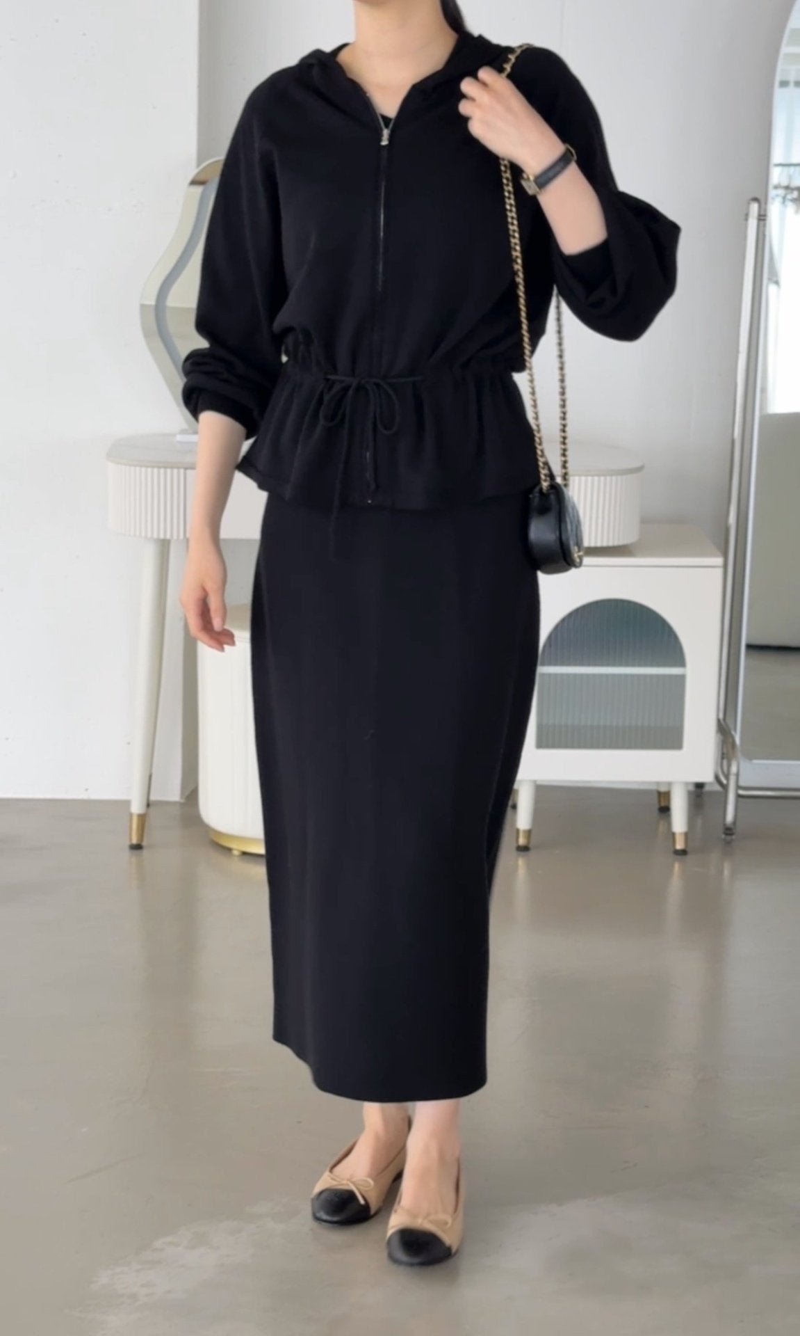 Premium Wool-Cotton Artisan Set-up - Black