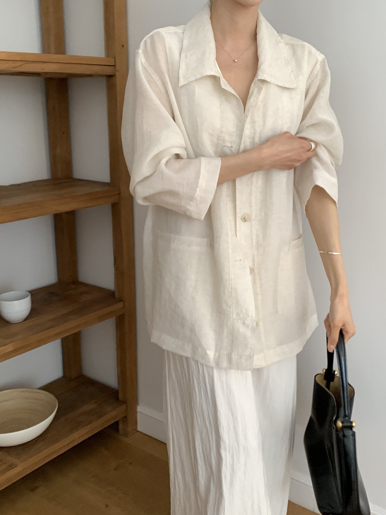 Linen-Blended Field Jacket