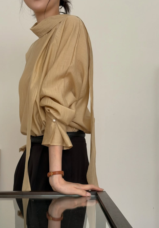 Scarf Tie Ribbon Blouse