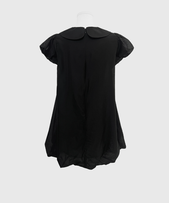 A Subtly Shimmering Balloon Silhouette Dress