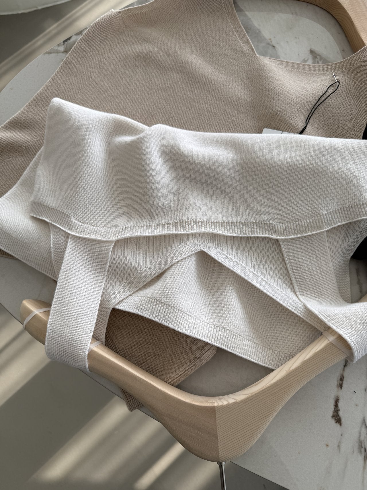 Signature Heart-Neck Cami & Cardigan Set - Cream Ivory