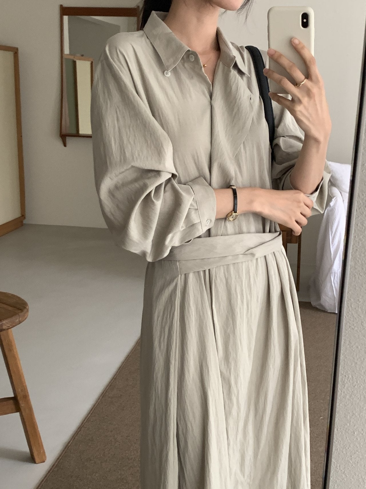 Trench-Style Shirt Dress