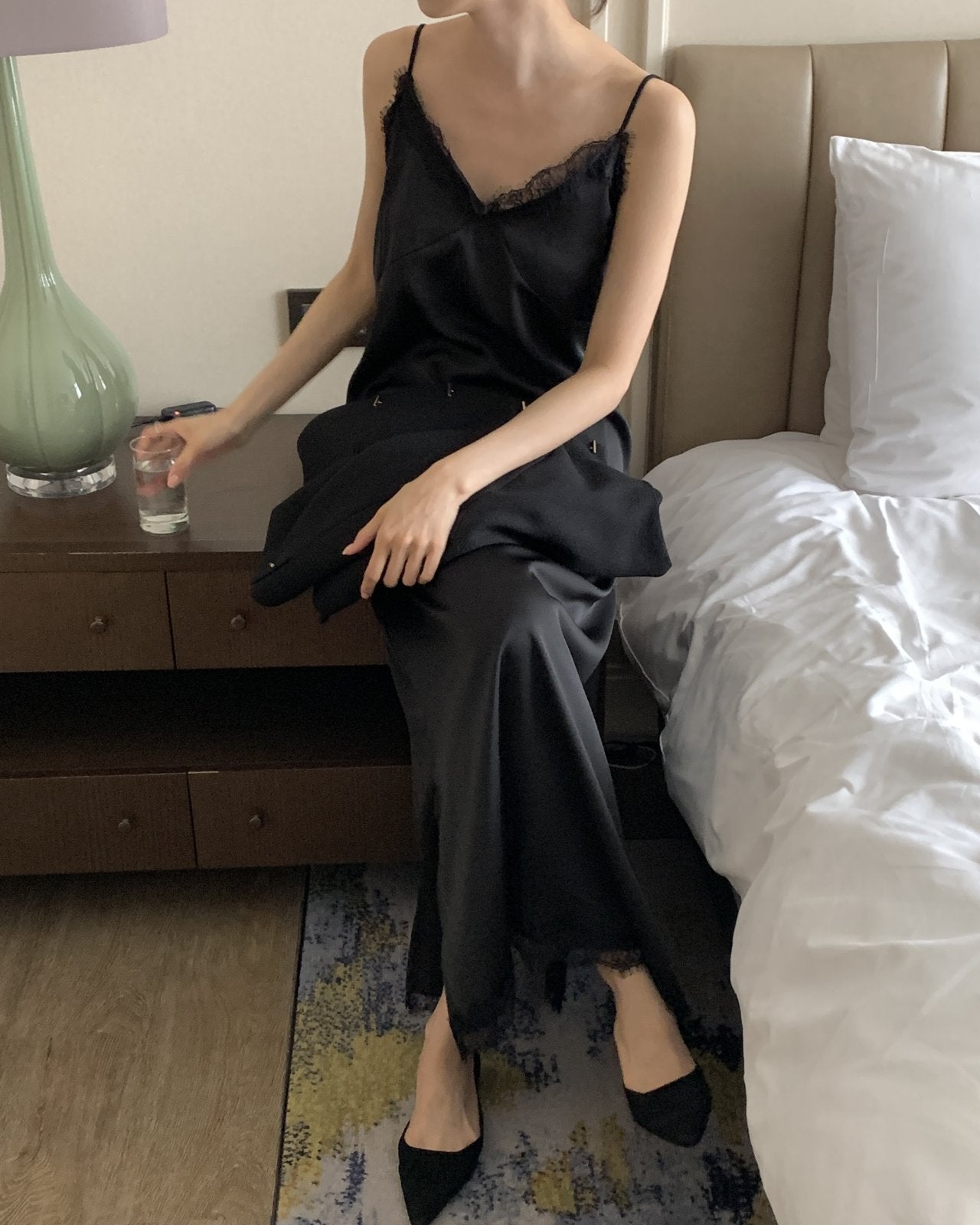 Satin Lace Dress