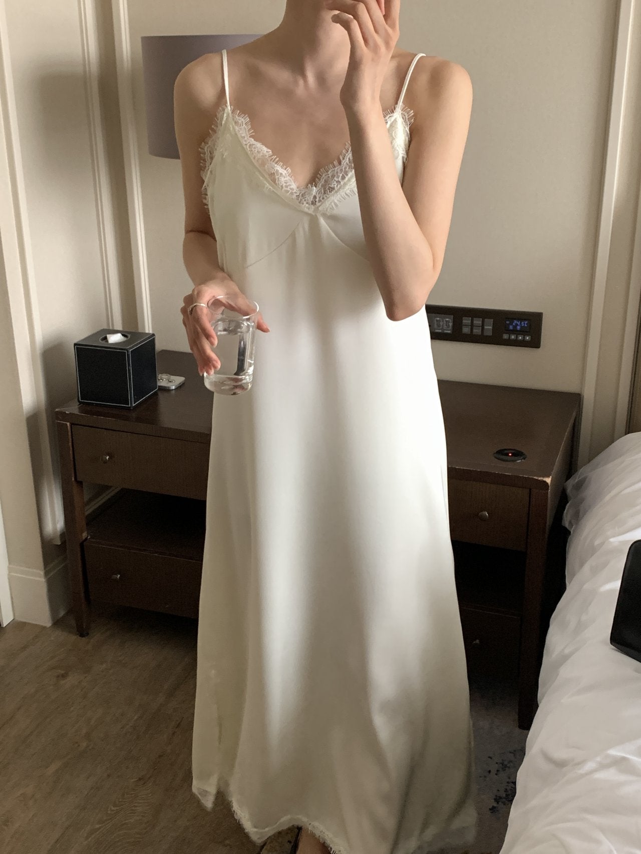 Satin Lace Dress