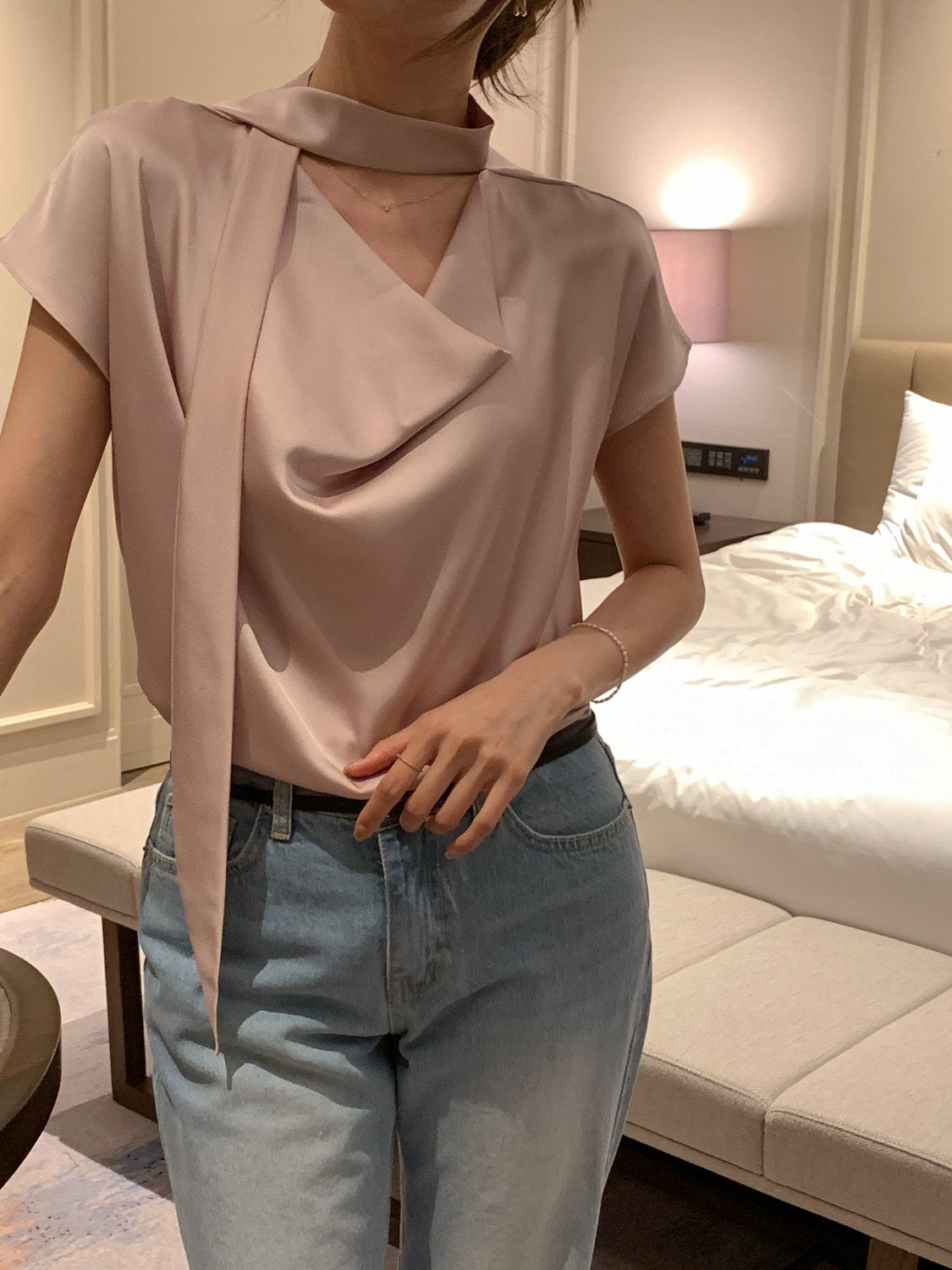 Tie Draping Blouse