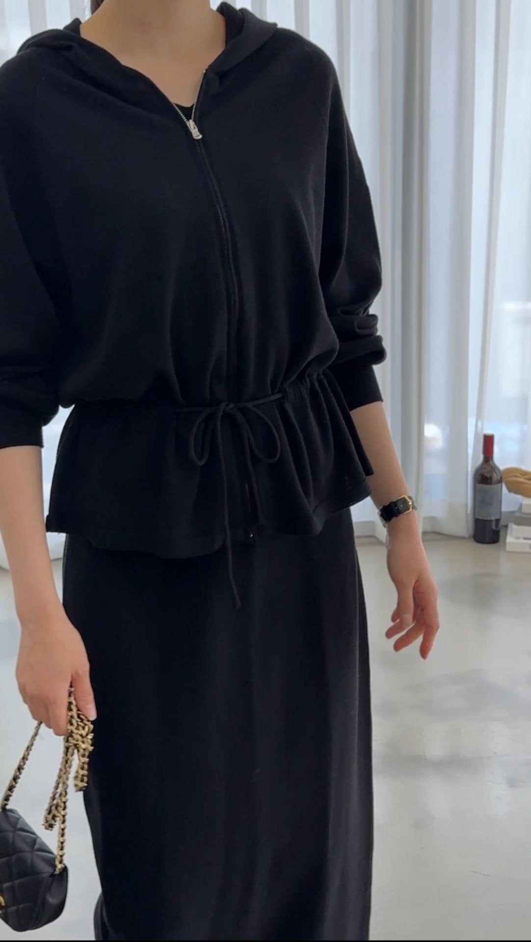 Premium Wool-Cotton Artisan Set-up - Black