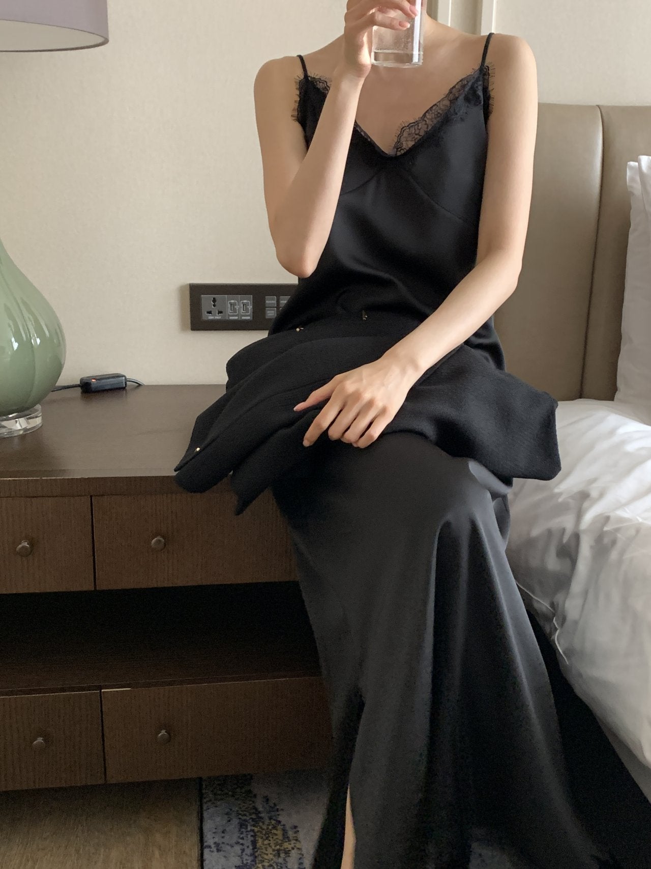 Satin Lace Dress