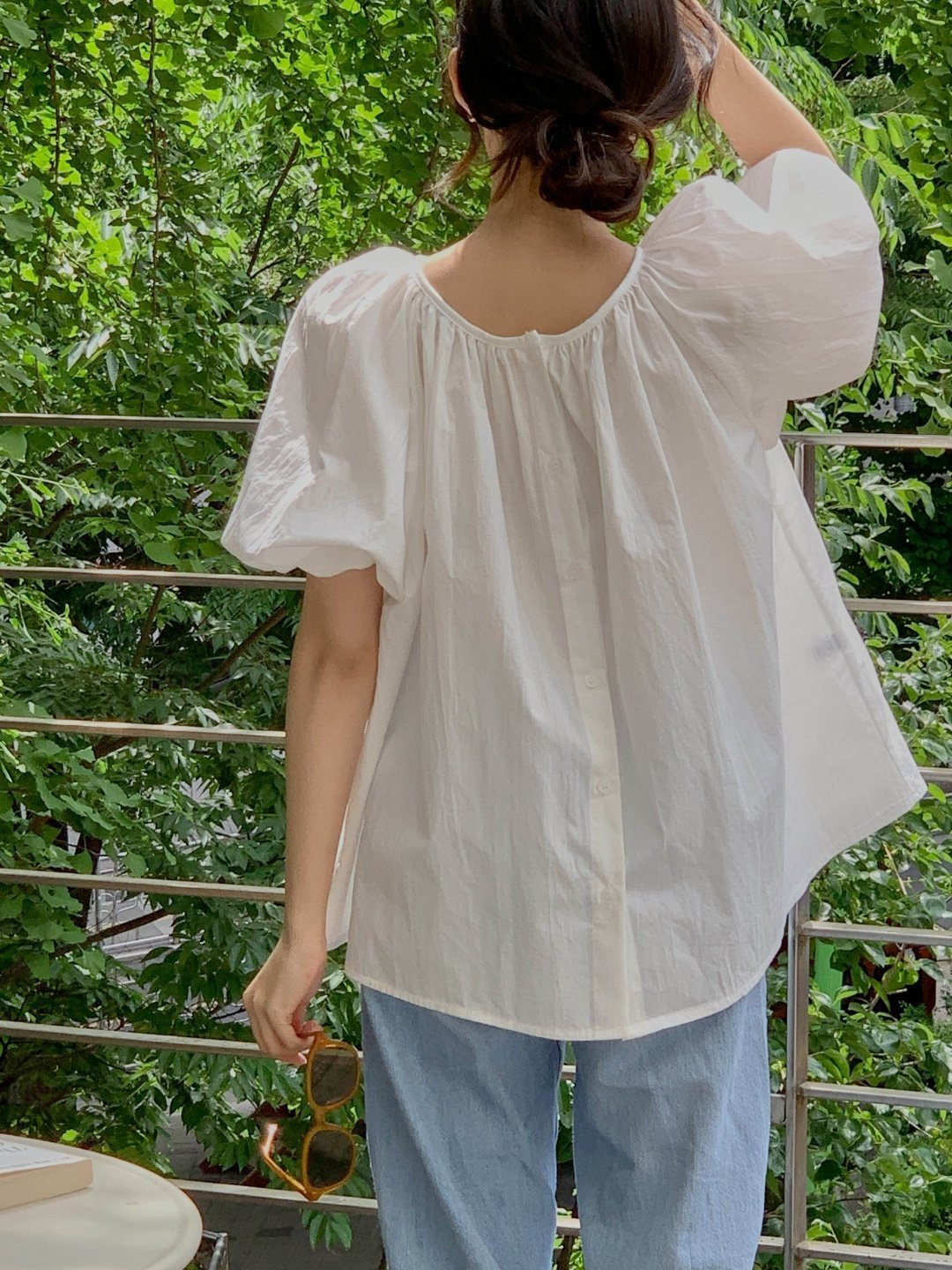 Luxe Shirred Puff Sleeve Blouse