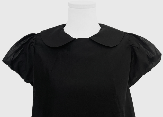 A Subtly Shimmering Balloon Silhouette Dress