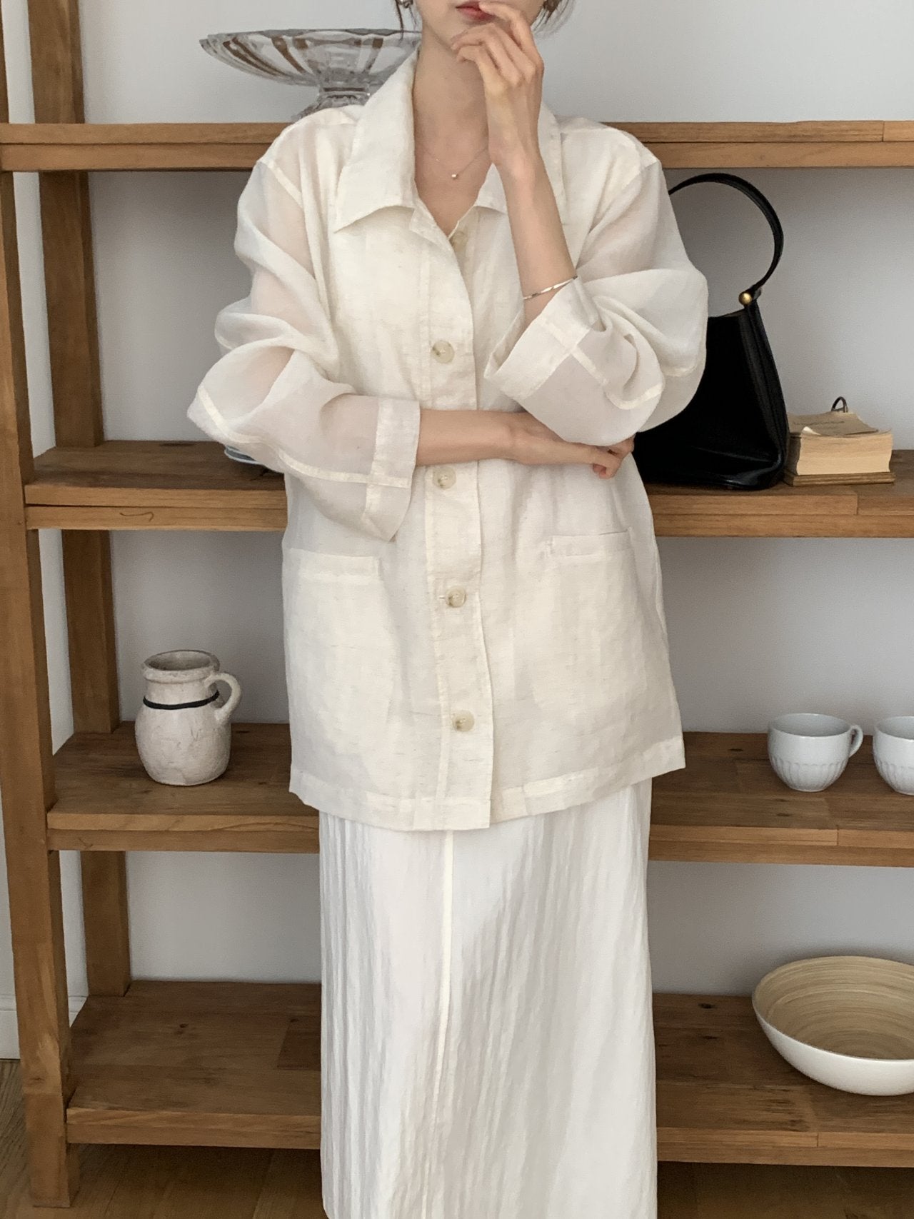 Linen-Blended Field Jacket