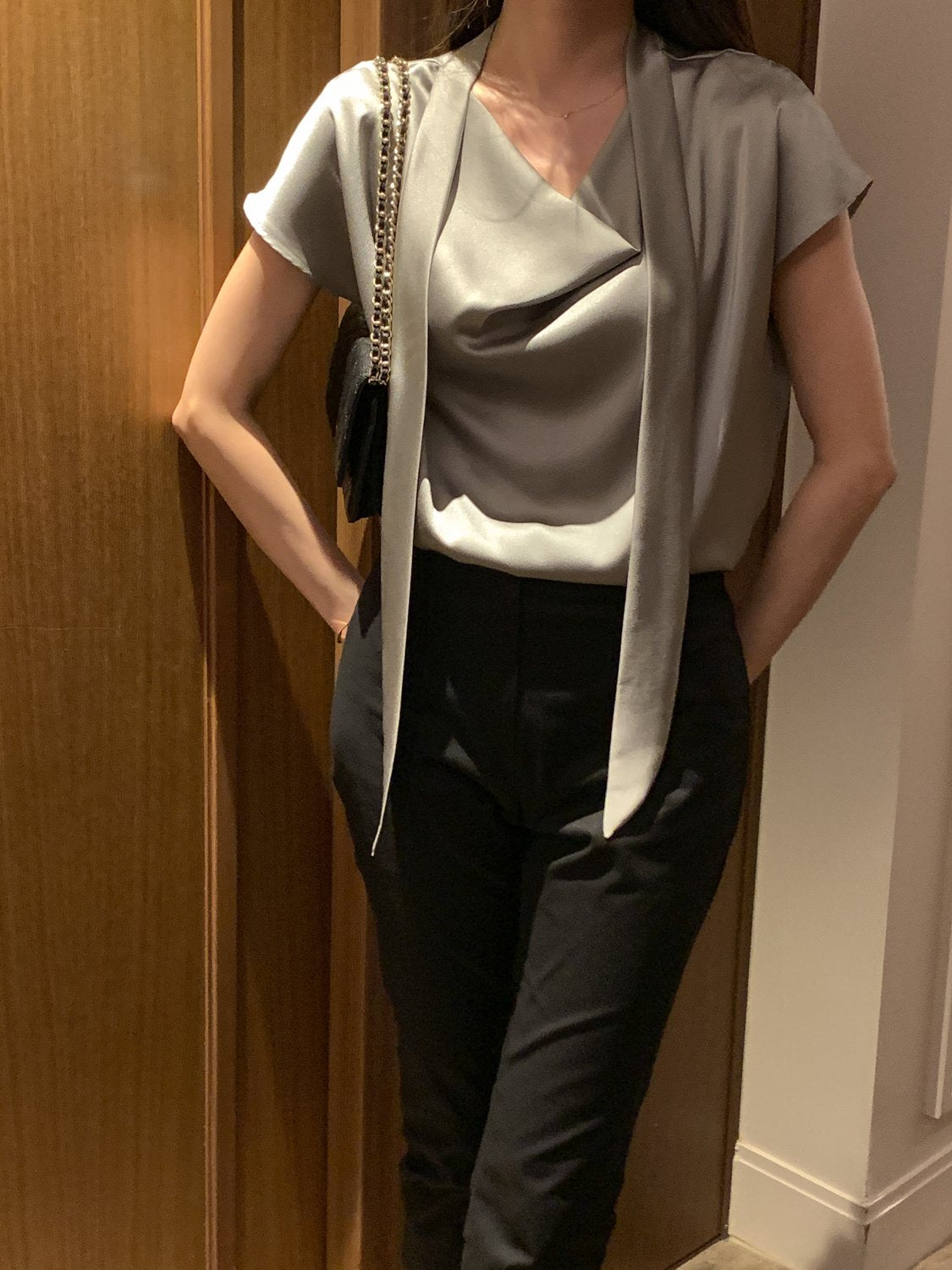 Tie Draping Blouse