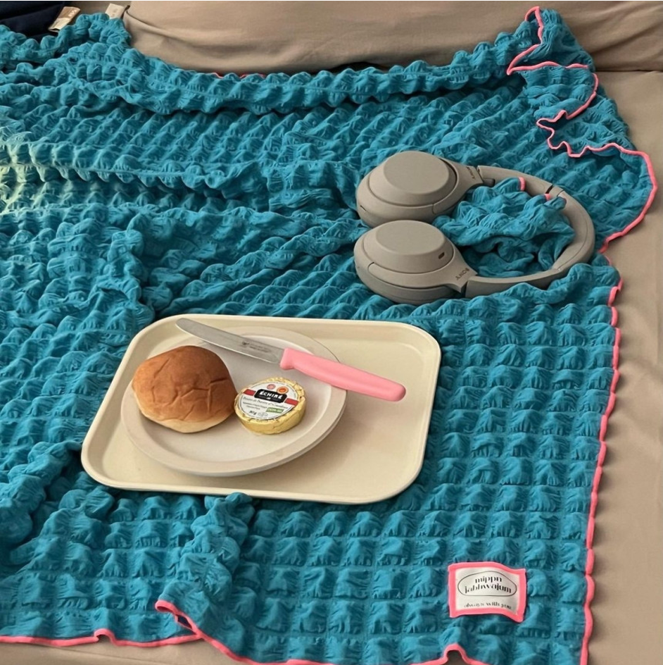 [Carefully handcrafted in Korea]  Wrinkle Color Tablecloth & Blanket