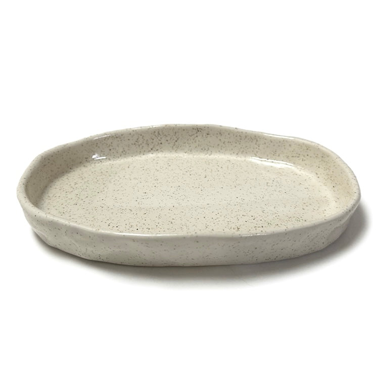 [Handmade Korean Ceramics] Wavy Plate in Oatmeal
