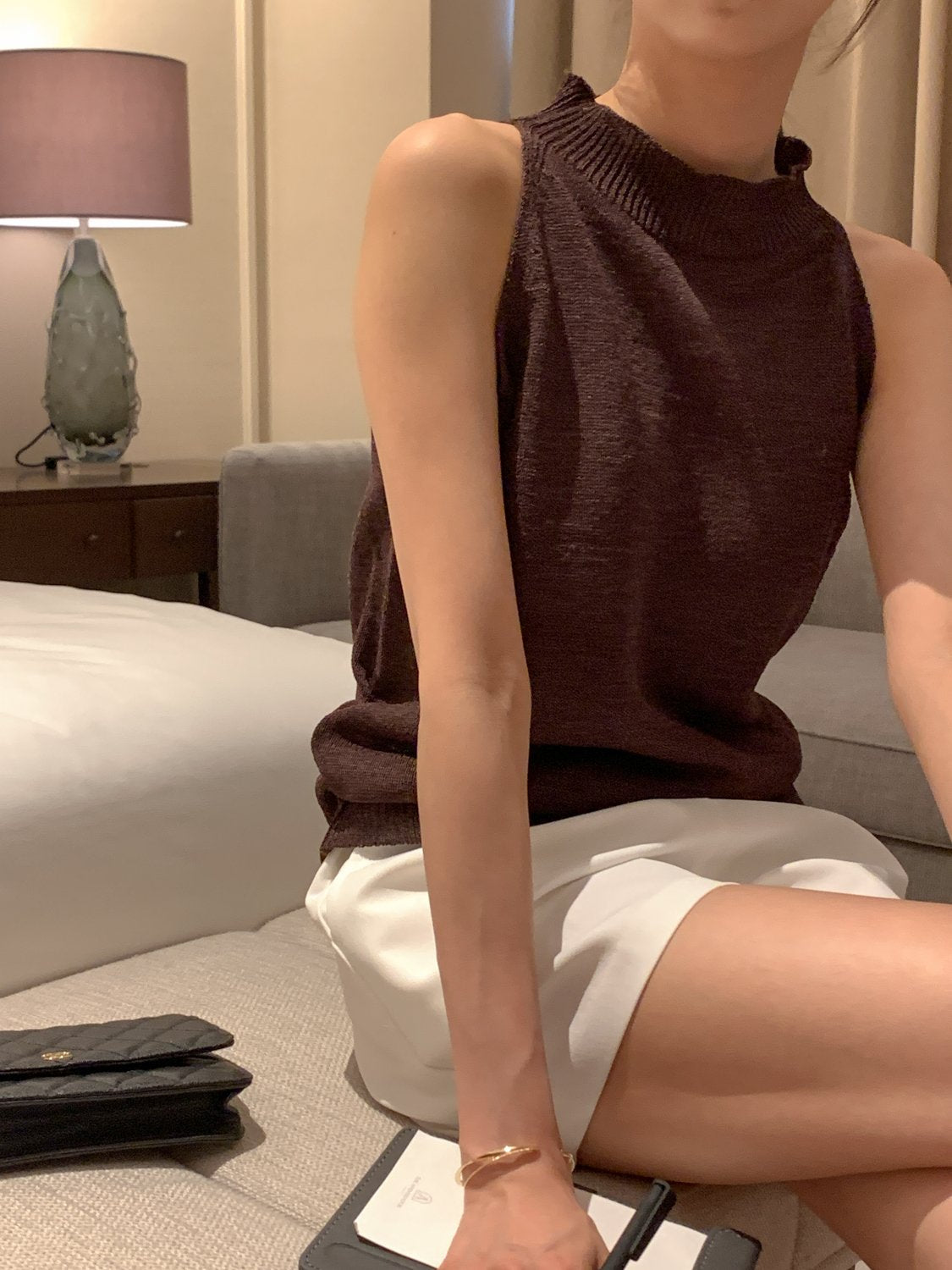 Paper Blend Halter Knit