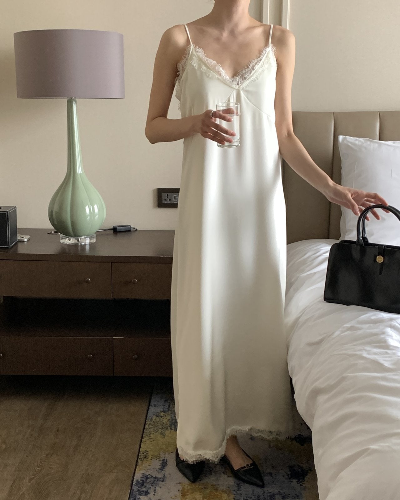 Satin Lace Dress