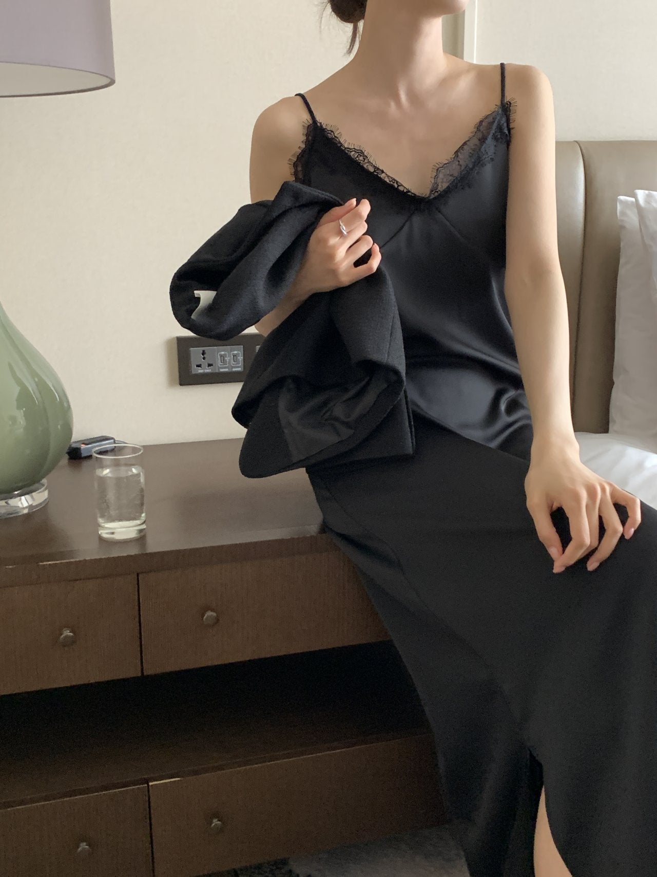 Satin Lace Dress
